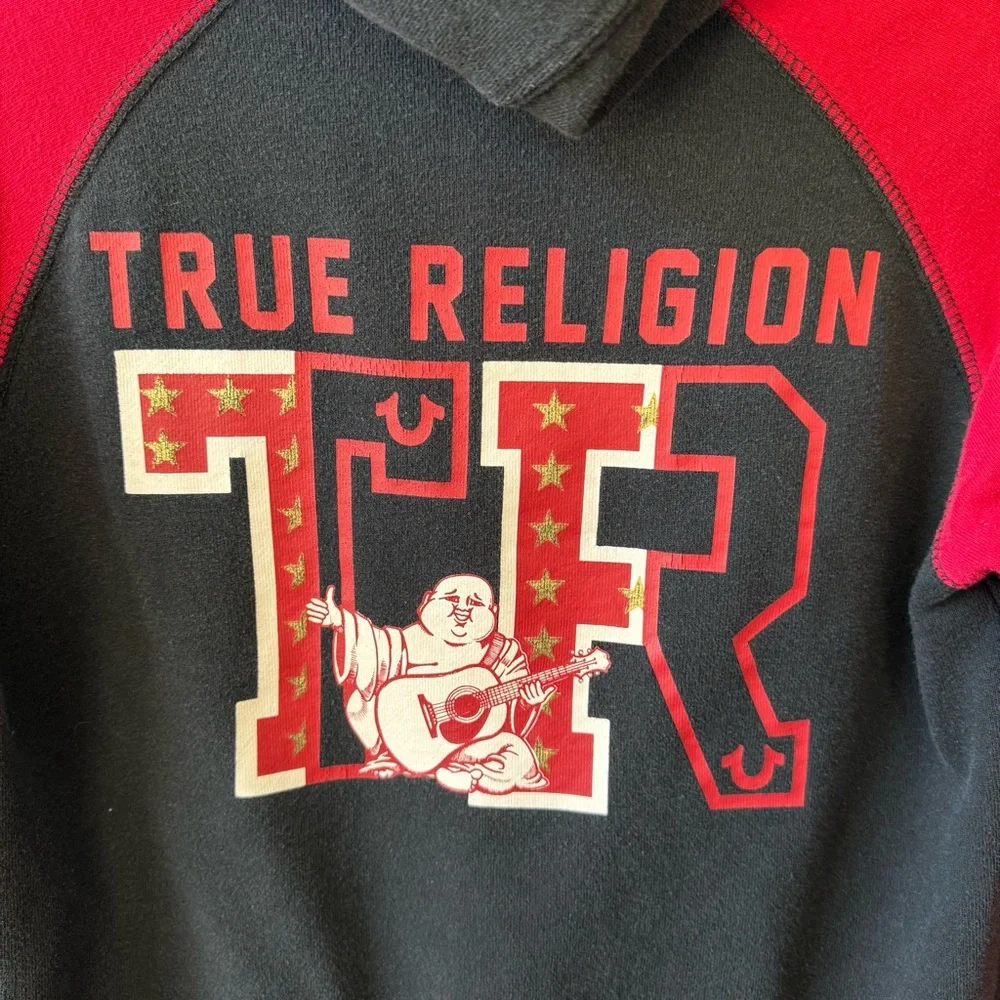 True Religion Full Zip Hooded Jacket Mens Size Medium